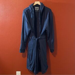 Dude Robe Men’s Navy Hooded Terry Cotton Strap ASO Shark Tank Bathrobe